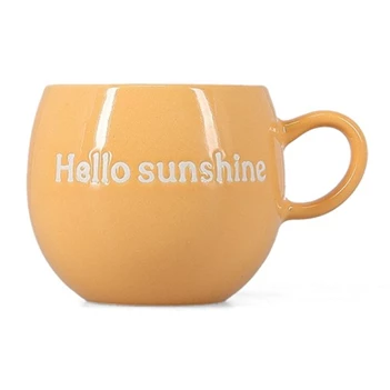 Beker 42cl "Hello sunshine" oranje Muggies