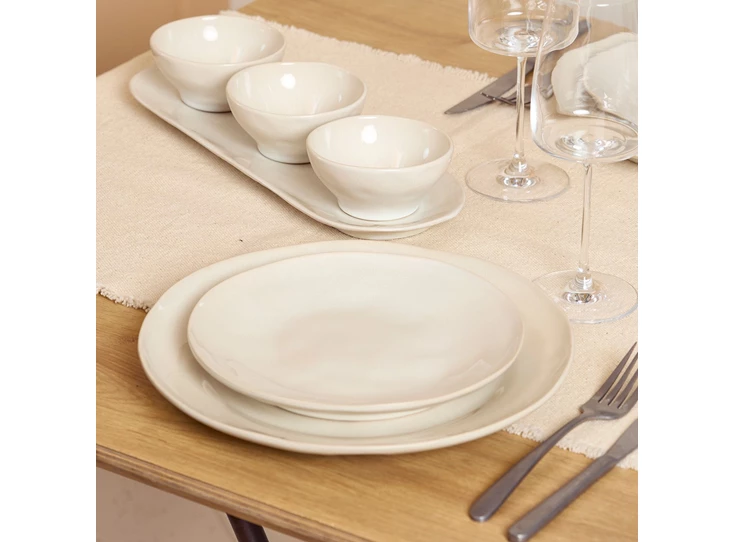 Plat bord 27,5cm beige Rocca sfeerfoto