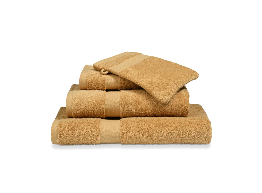 BAPA19101 Vandyck prestige plain new guest towel 60x40cm sandy gold