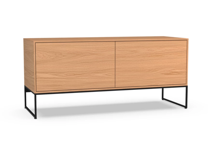 Tvmeubel Izola TV2 op metalen poot fineer hout eik natuur Theuns