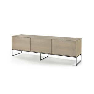 Tvmeubel Izola TV3 staand op poot metaal eik fineer hout white wash Theuns