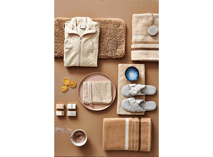 BAPA19101 vandyck prestige plain sandy gold handdoeken 110x60cm collectie