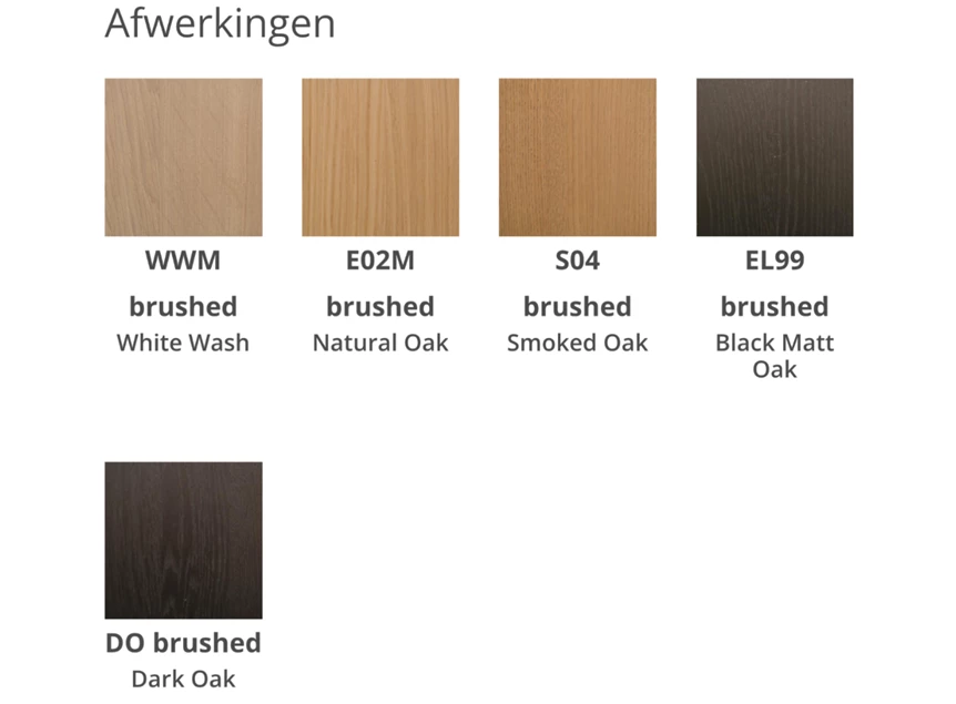 Kleuren Barkast Izola BERG1 fineer hout eik Theuns