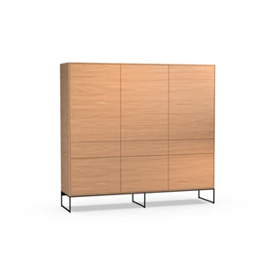 Barkast Izola BERG3 staand op metalen poot fineer hout eik natuur Theuns