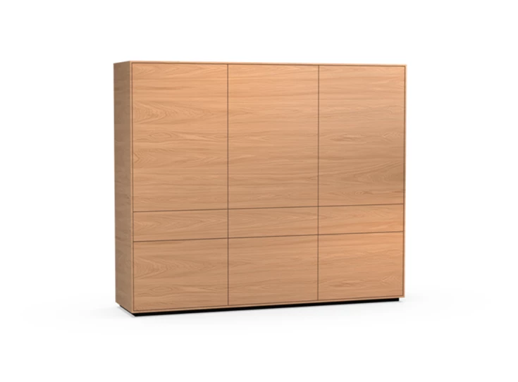 Barkast Izola BERG3 staand op sokkel fineer hout eik natuur Theuns