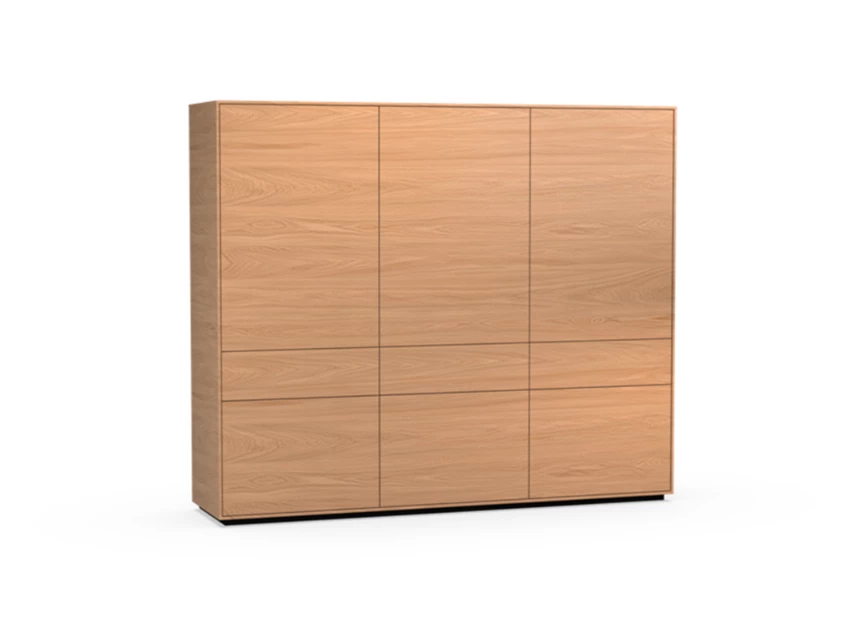 Barkast Izola BERG3 staand op sokkel fineer hout eik natuur Theuns