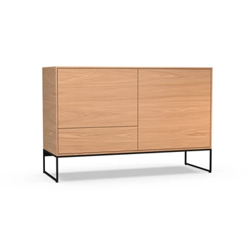 Dressoir Izola D2 staand op metalen poot fineer hout eik natuur Theuns