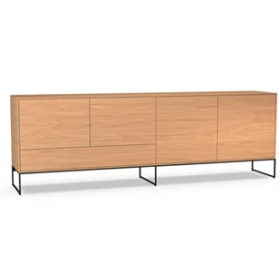 Dressoir Izola D4 staand op metalen poot fineer hout eik natuur Theuns