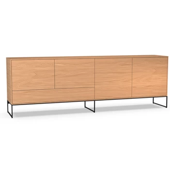 Dressoir Izola D4 staand op metalen poot fineer hout eik natuur Theuns