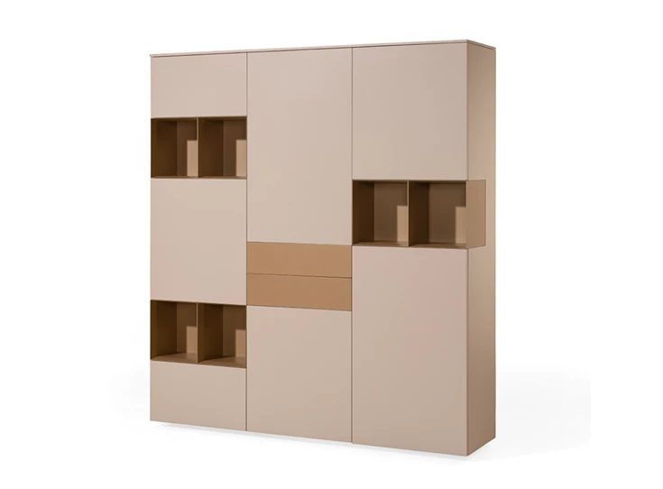 Hoge barkast GS183 matte lak accent goud Karat Crest