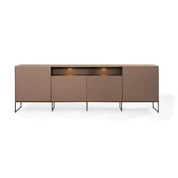 Lage dressoir Yumè D240-3 lak brons op metalen poot Crest