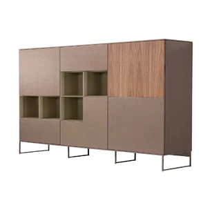 Barkast Karat matte lak brons open vakken deur amerikaans noot Karat Crest