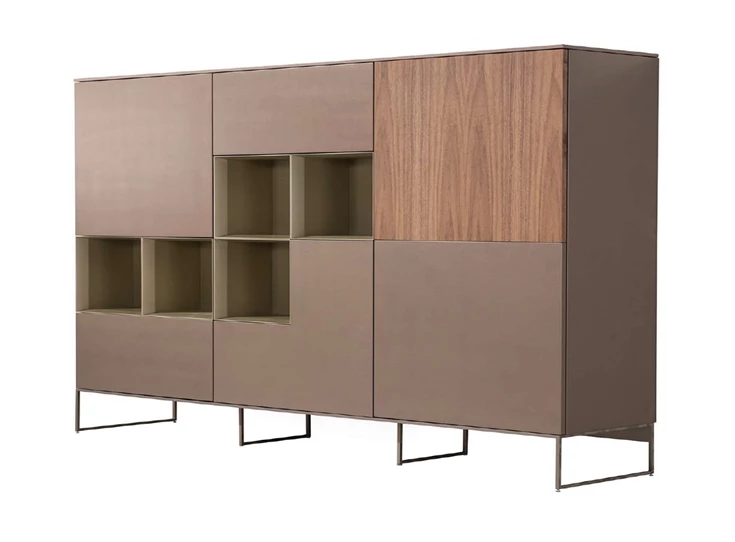 Barkast Karat matte lak brons open vakken deur amerikaans noot Karat Crest