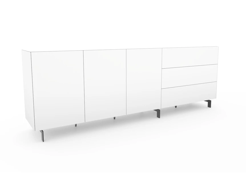 Staande dressoir Side mat glas white poot Blade Spectral