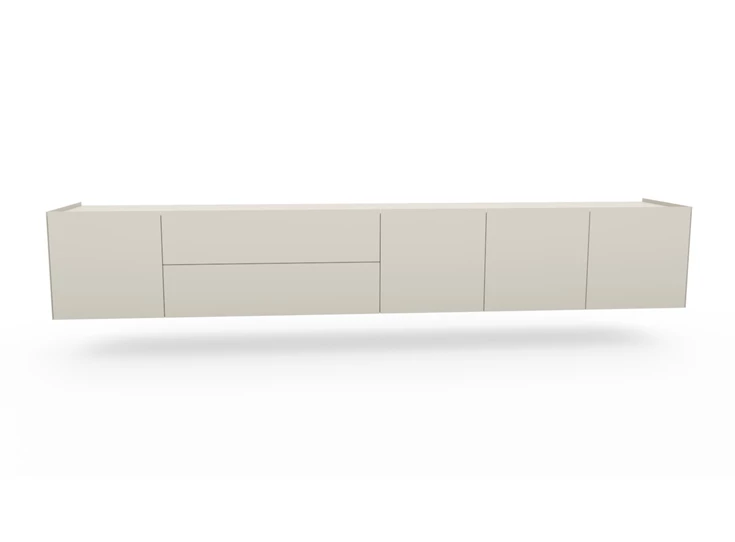 Front Hangende dressoir Side mat glas zand Spectral