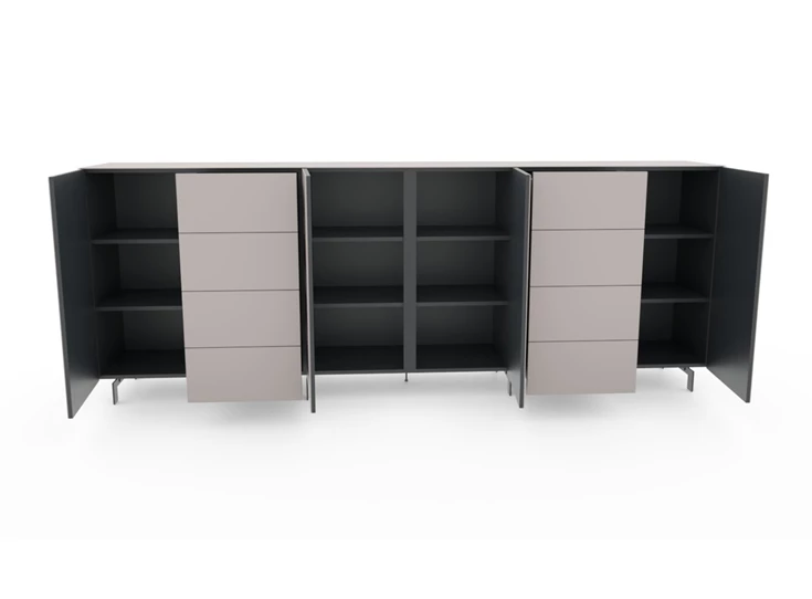 Open Barkast Side mat glas Pebble poot Blade Spectral