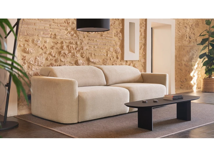 Sfeerfoto Salon Yute canapé 3-zit stof Temasdos