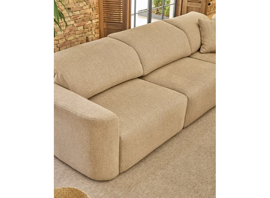 Bovenkant Salon Yute canapé 3-zit stof Temasdos