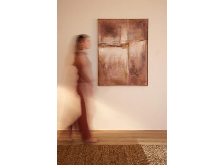 Schilderij Abstract Dennenhout Bruin sfeerfoto