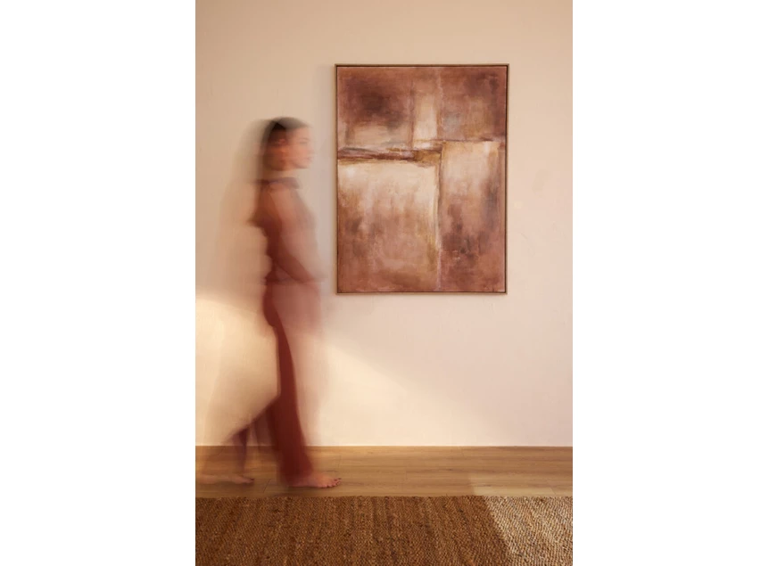 Schilderij Abstract Dennenhout Bruin sfeerfoto