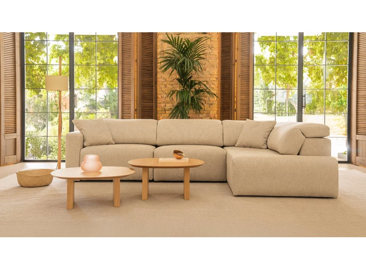 Sfeerfoto Hoeksalon Yute open eiland stof Temasdos