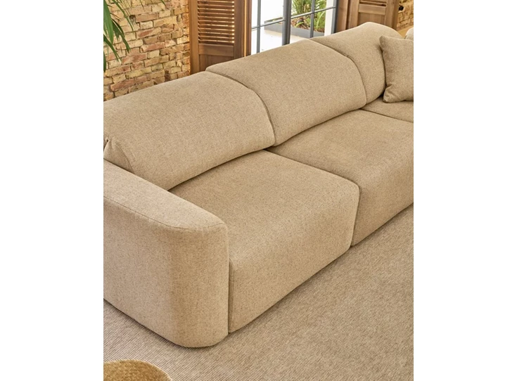 Zitting Hoeksalon Yute open eiland stof Temasdos