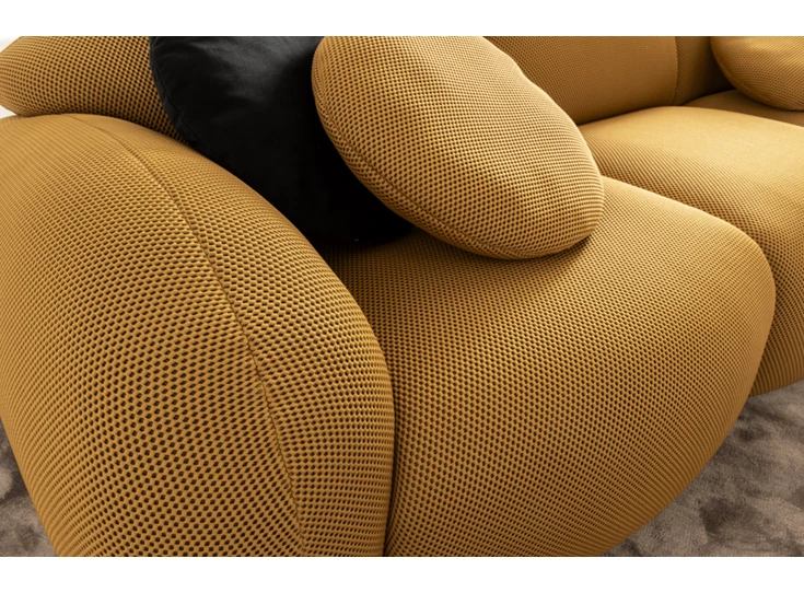Organisch Salon Globe canapé 3-zit stof Tecno geel Designwerk