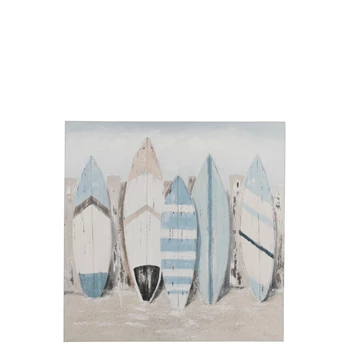 Schilderij Surf Dennenhout Multi