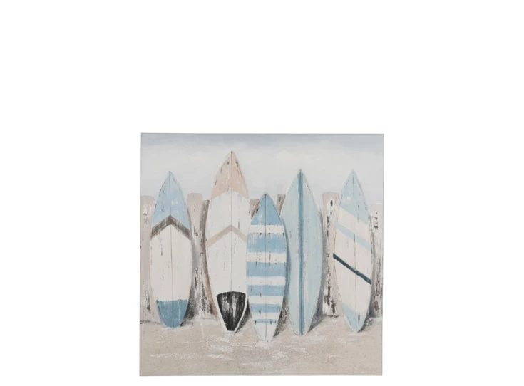 Schilderij Surf Dennenhout Multi