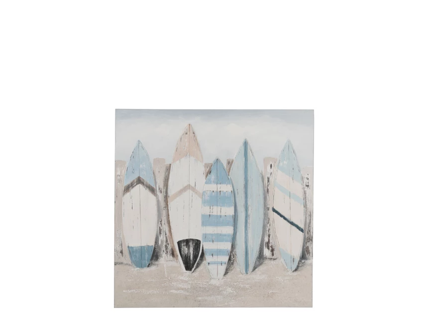 Schilderij Surf Dennenhout Multi