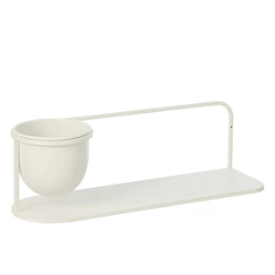 Wandrek + Flowerpot Ijzer Wit