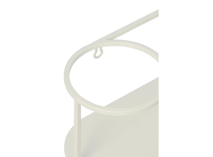 Wandrek + Flowerpot Ijzer Wit deel