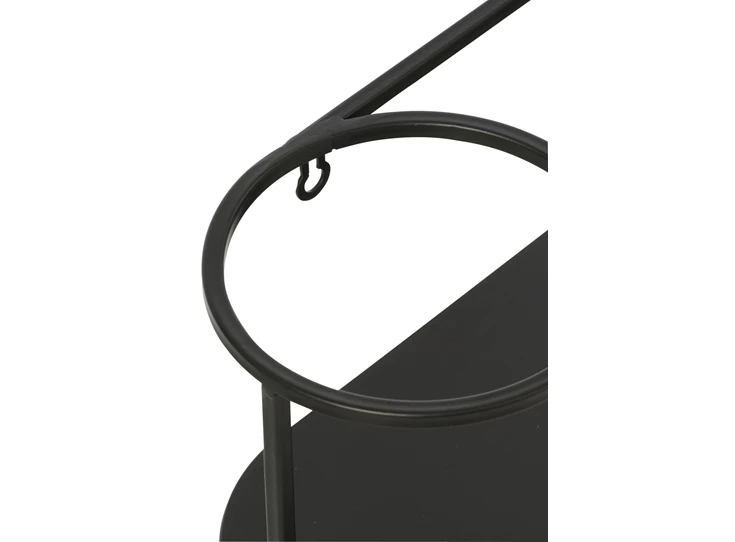 Wandrek + Flowerpot Ijzer Zwart deel