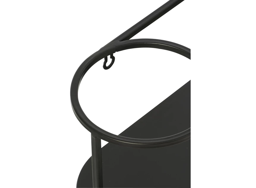 Wandrek + Flowerpot Ijzer Zwart deel