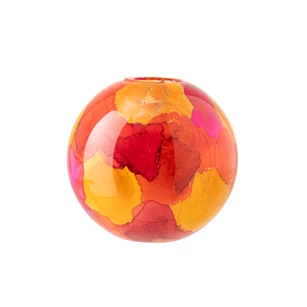 Vaas glas oranje/roze