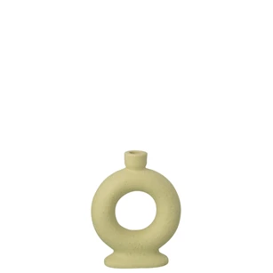 Vaas Soliflore 1 ring steengoed muntgroen S