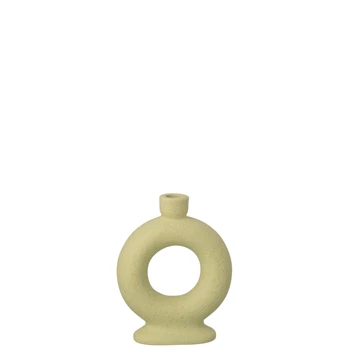 Vaas Soliflore 1 ring steengoed muntgroen S