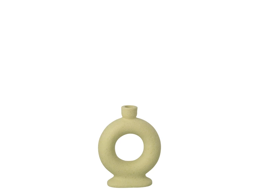 Vaas Soliflore 1 ring steengoed muntgroen S