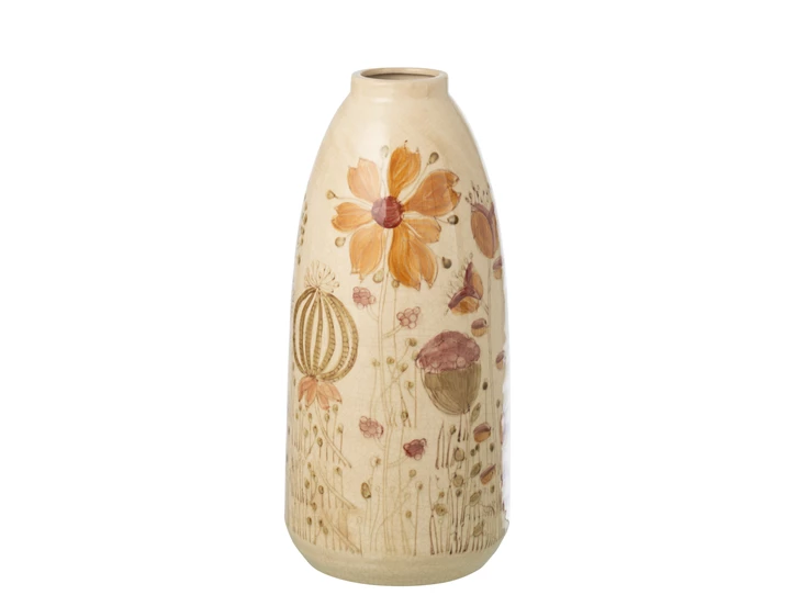 Vaas vintage steedgoed meerkleurig L