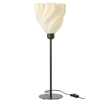 tafellamp plastiek zwart/wit medium