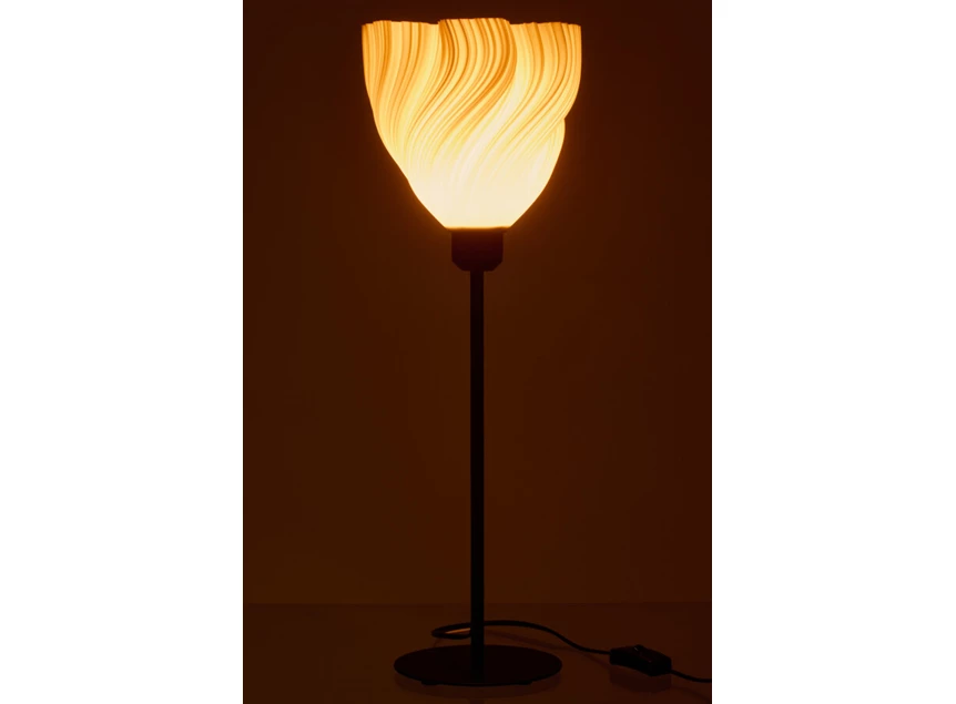 tafellamp plastiek zwart/wit medium sfeerfoto