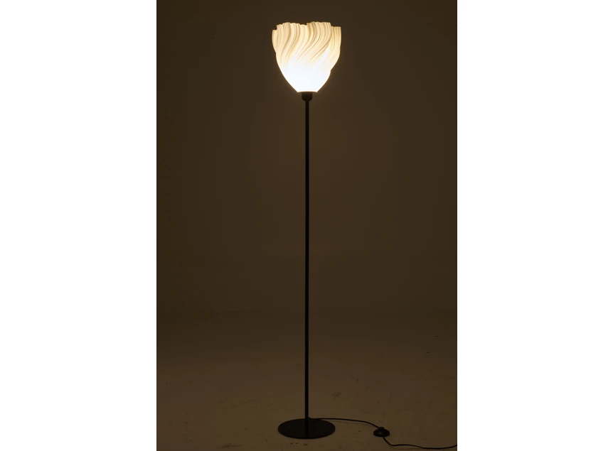 Staanlamp Plastiek Zwart/Wit Large sfeerfoto