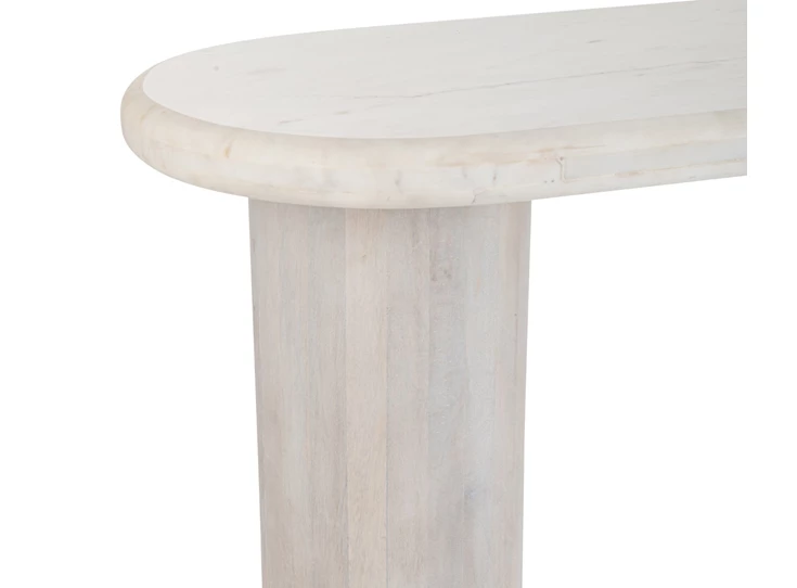 Zijkant Console marmer gebroken wit 60877