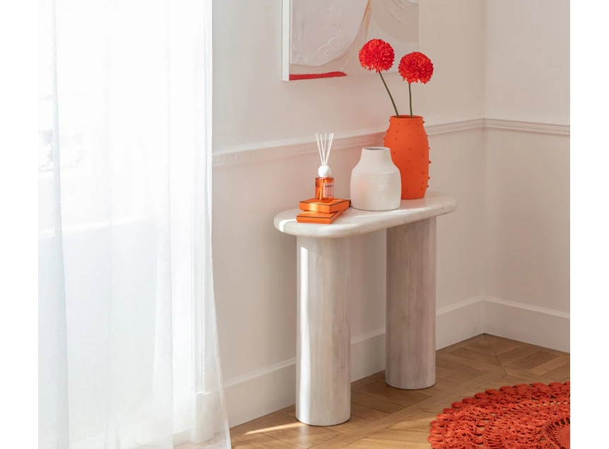 Sfeerfoto Console marmer gebroken wit 60877