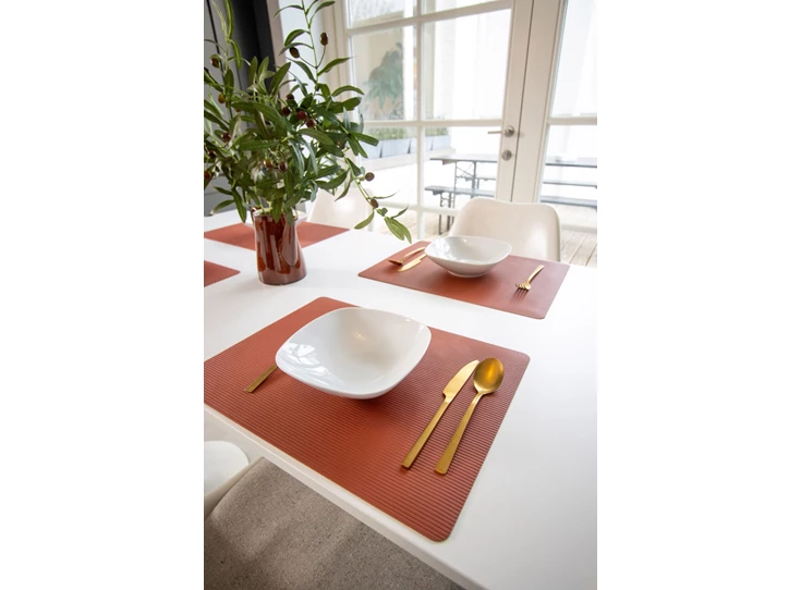 placemat ribbo terracotta 33x45 sfeerfoto