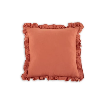 ruffle edge kussen abby terracotta