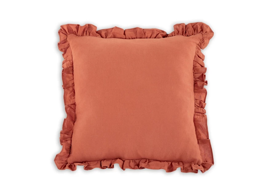 ruffle edge kussen abby terracotta