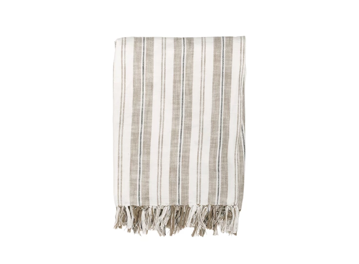 gestreepte plaid indira taupe