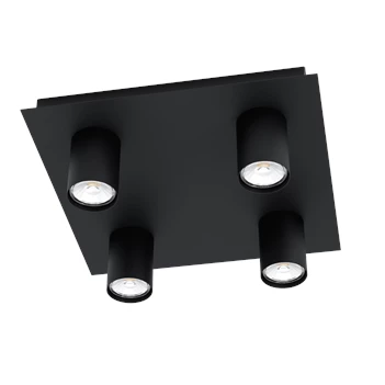 qaudrat/4 gu10 schwarz 'valcasotto'