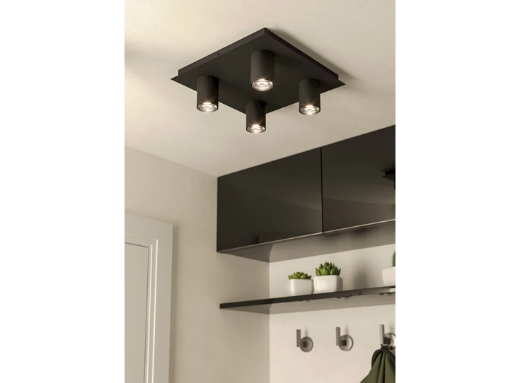 qaudrat/4 gu10 schwarz 'valcasotto' sfeerfoto